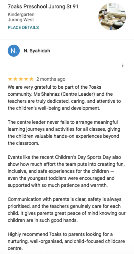 02. 7oaks Preschool-Blk 949 Jurong West St. 91